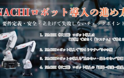 NACHI（不二越）ロボット導入の進め方｜要件定義・安全・立上げで失敗しないチェックポイント｜FDエンジニアリングサービス